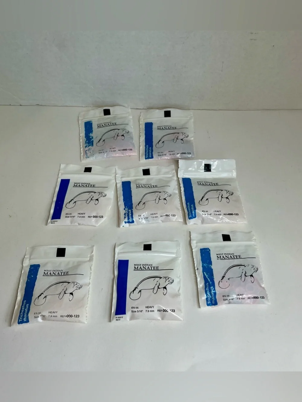 (8) Packets - American Orthodontics/West Indian Manatee Braces Elastics (Dental)